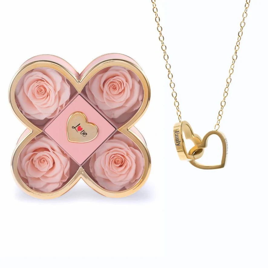 Coffret Amour Éternel™ & Collier Personnalisé